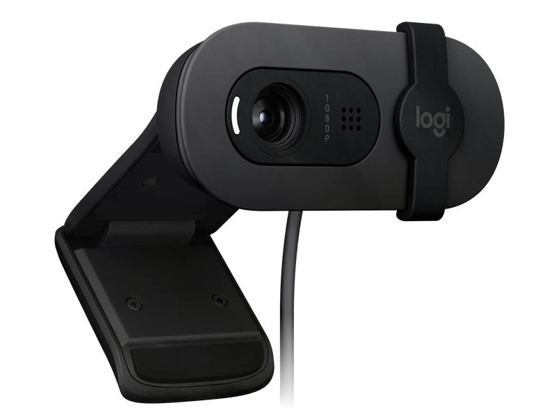 Logitech Webcam Brio 105 Full HD 1080p 30 fps Eine Full HD-Business-Webcam mit 1080p, automatischem Lichtausgleich und integrierter Abdeckblende