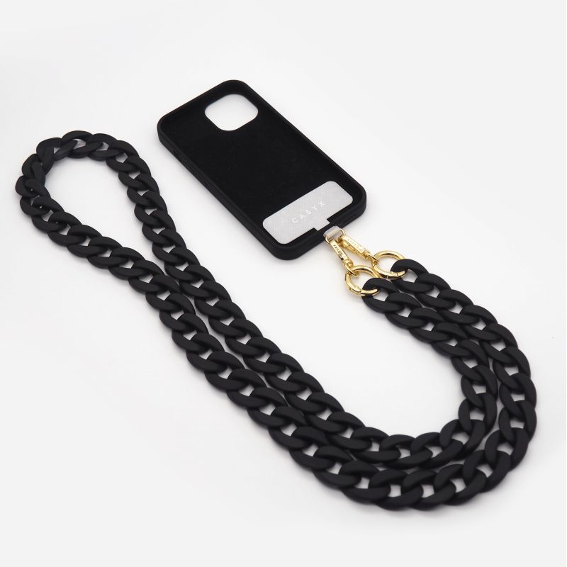 Chaîne portable Grosses Mailles Noir Profond