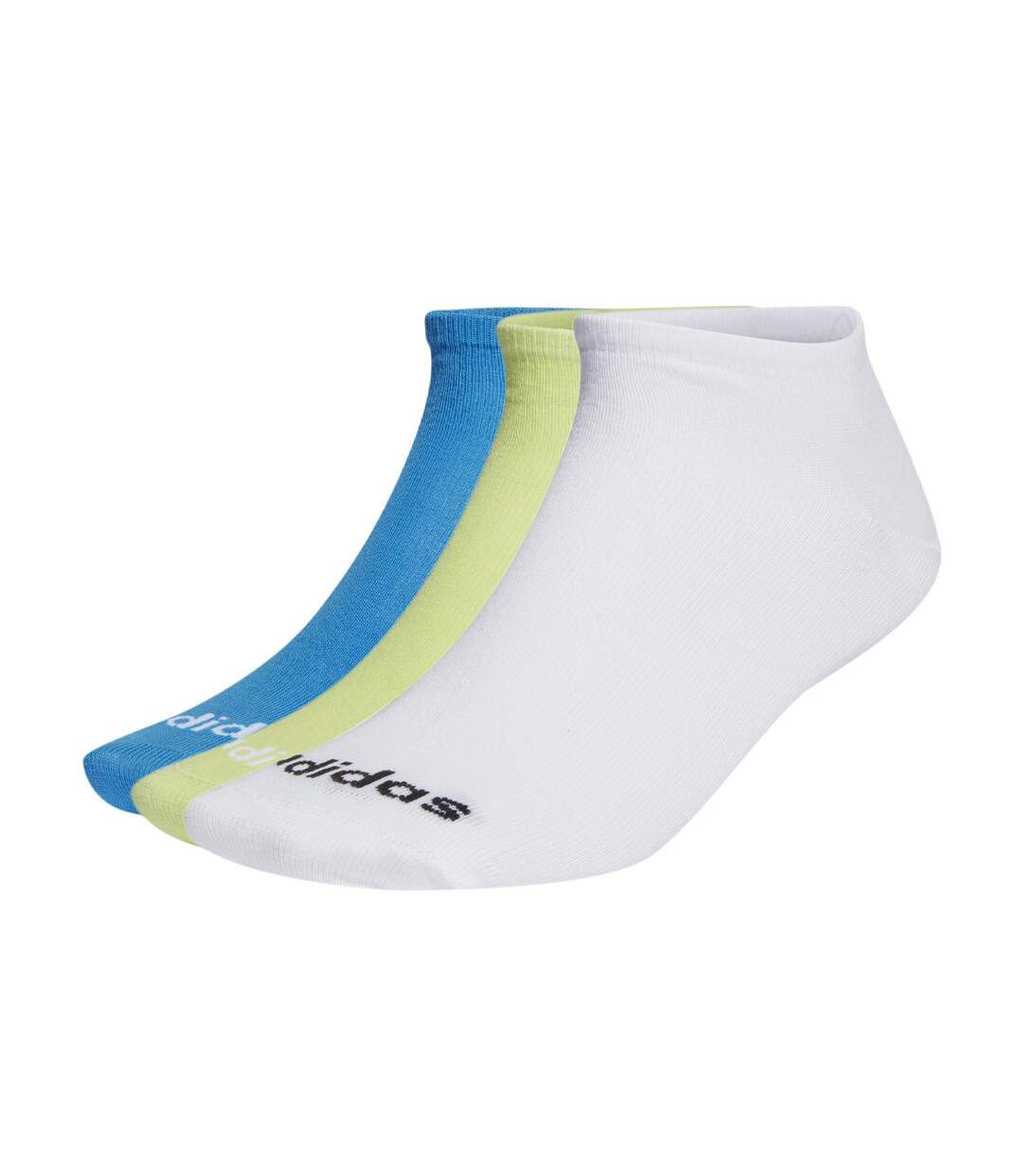 3x Chaussettes Blanches/Vertes/Bleues Mixte Adidas Low