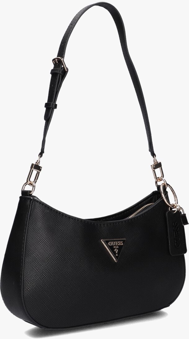 GUESS zwarte guess schoudertas noelle top zip shoulder bag