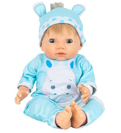 Tiny Treasures Dukke m. Blond H?r - Hippo Outfit