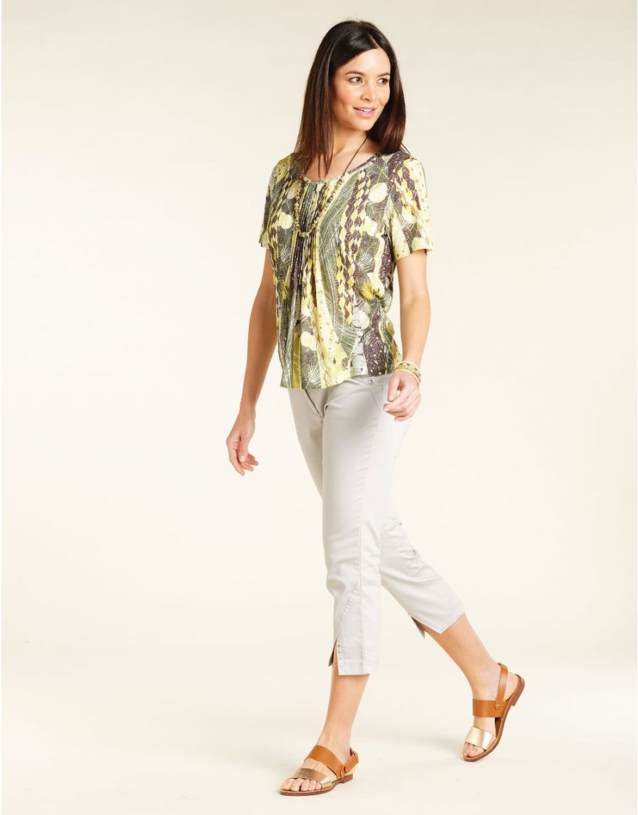 Pantacourt stretch gris