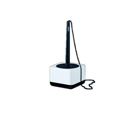 HAN Kugelschreiberständer i-Line, mit Kette, 65x153 x65 mm, weiß-schwarz