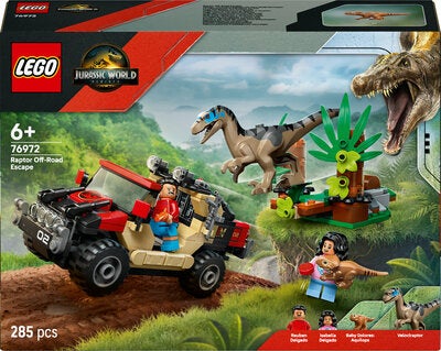 LEGO Jurassic World 76972 Raptorflukt i terrengbil