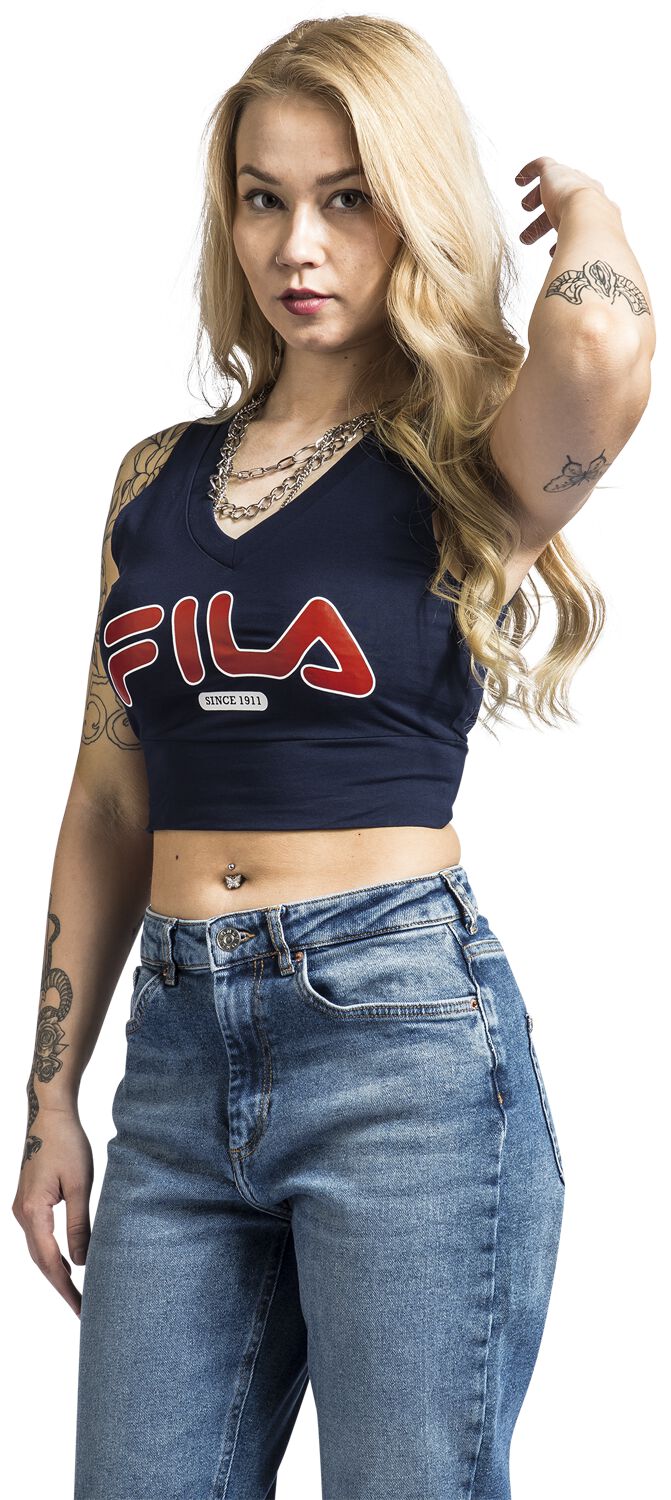 LAIXI Cropped V-Neck Top | Fila Top