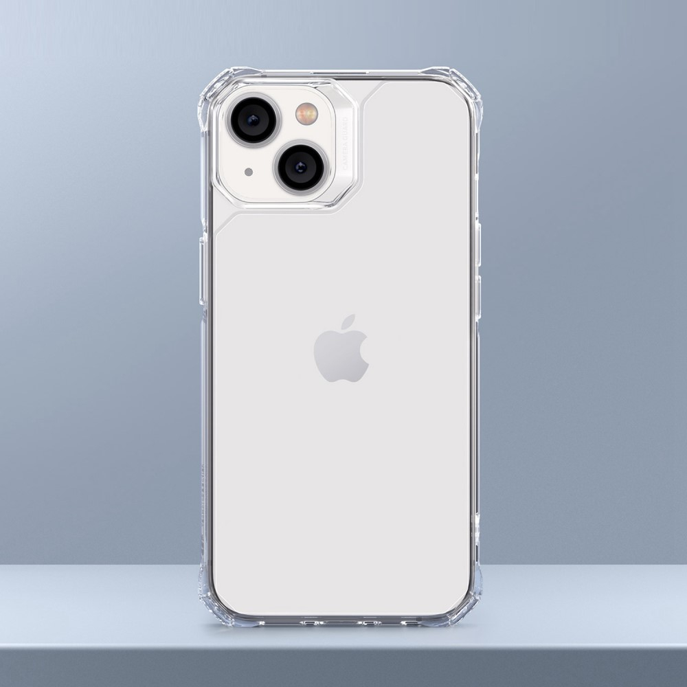 iPhone 14 Air Armor Series Hybrid Hülle TPU Bumper Acryl Rückseite   Air Cushion Fallschutz - Transparent