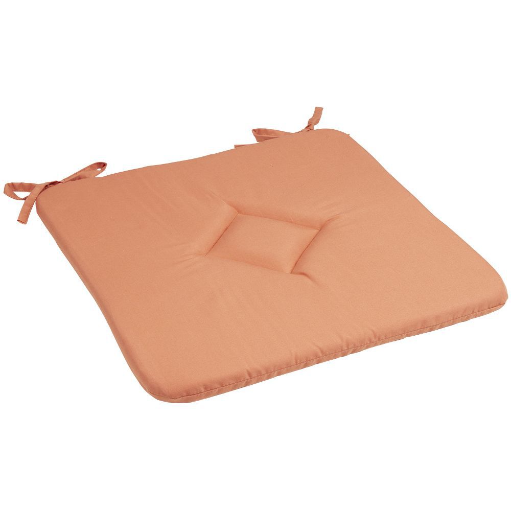 Galette de chaise carrée unie