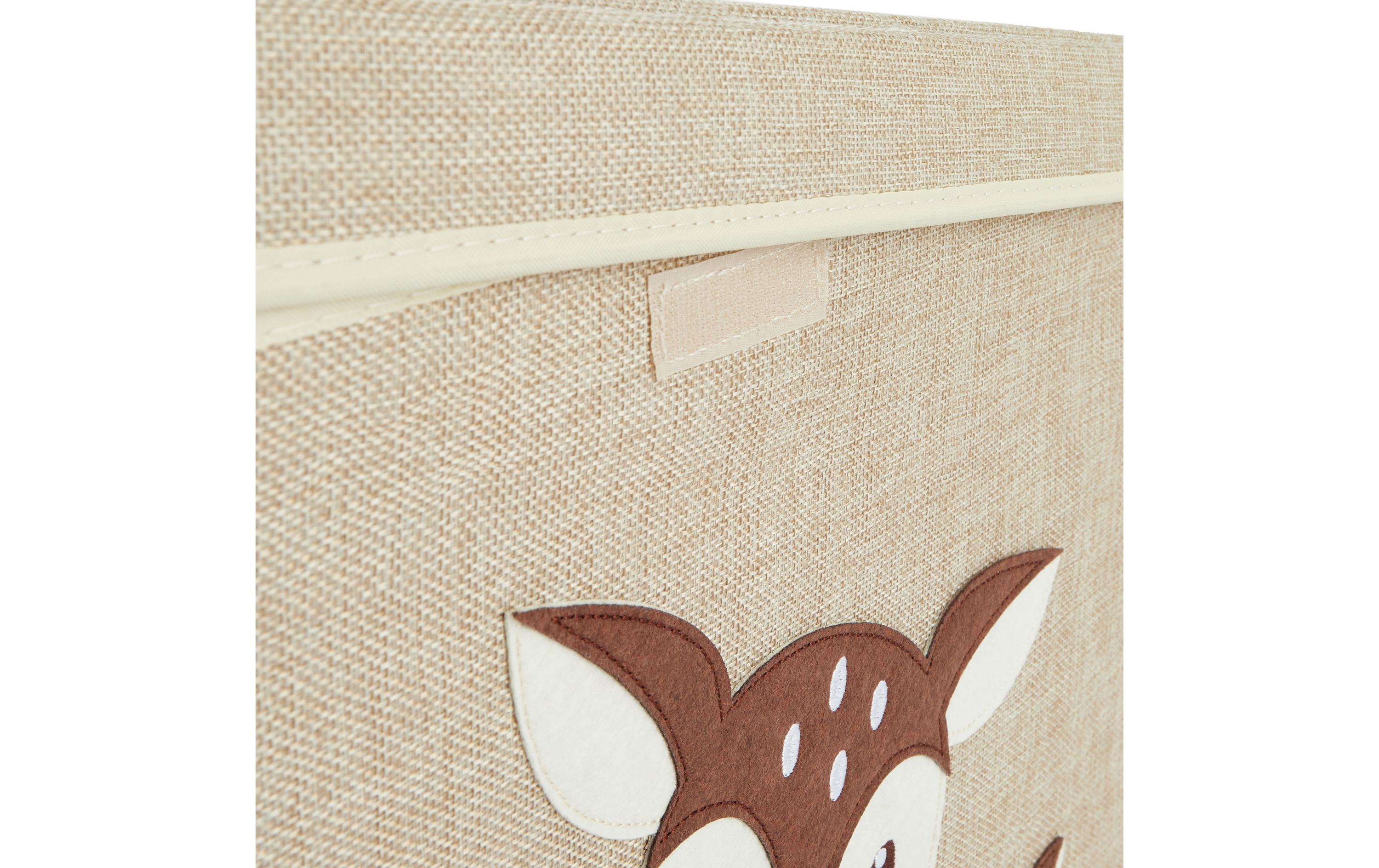 Spielzeugbox Rehe liegend 36 x 36 x 51 cmAufbewahrungsbox mit Deckel