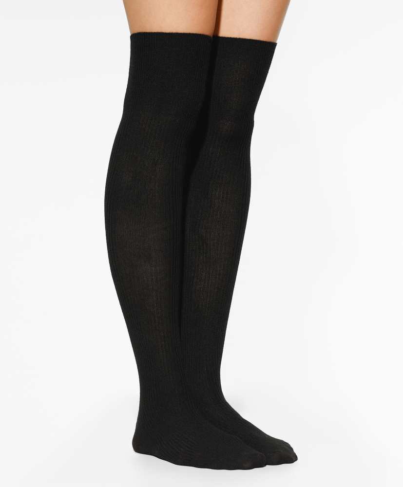 Meias super altas de modal e cashmere