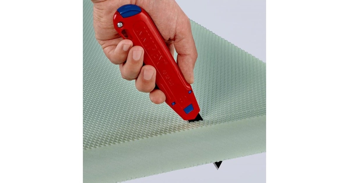 KNIPEXCutiX Universele mes stanleymes  (Rood/blauw, incl. 2 mesbladen)