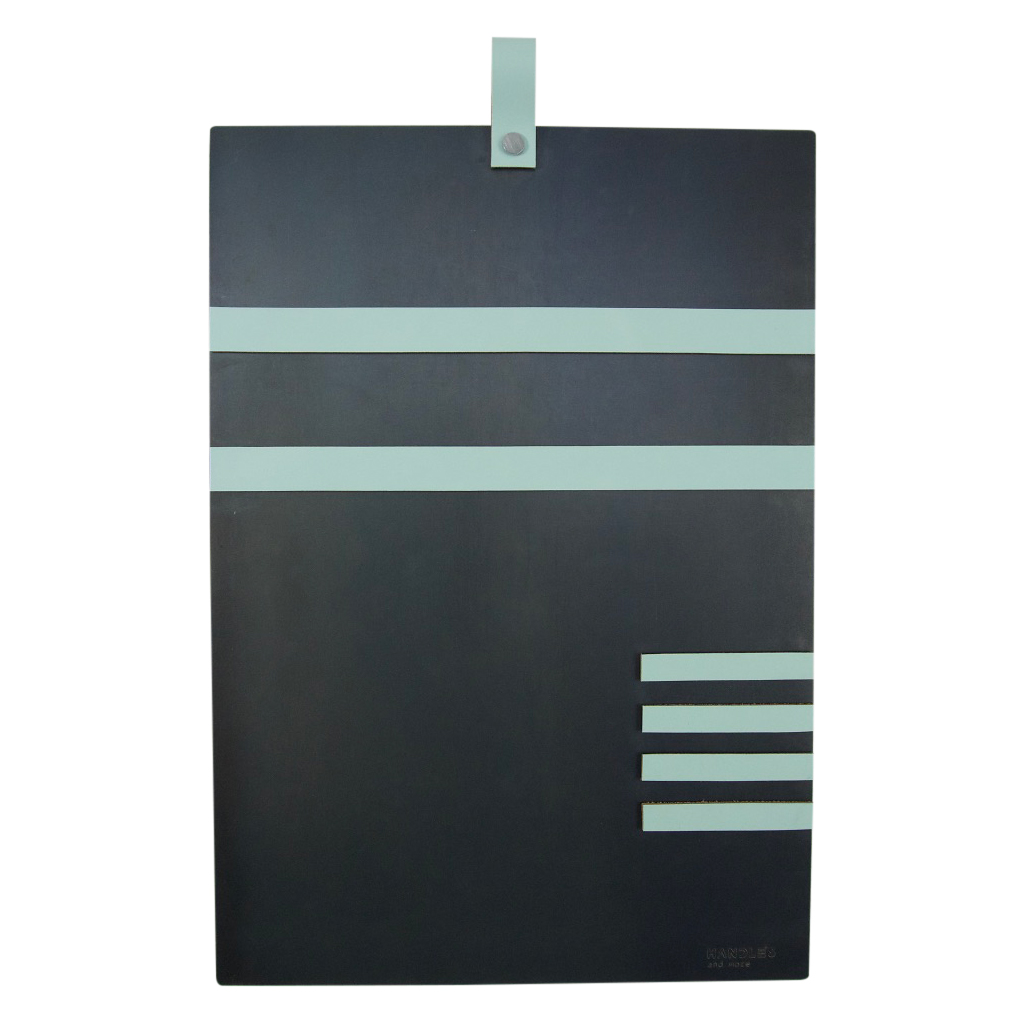 Magneetbord met magneetstrips Leer: Lichtblauw (inclusief 6 leren magneetstrips)