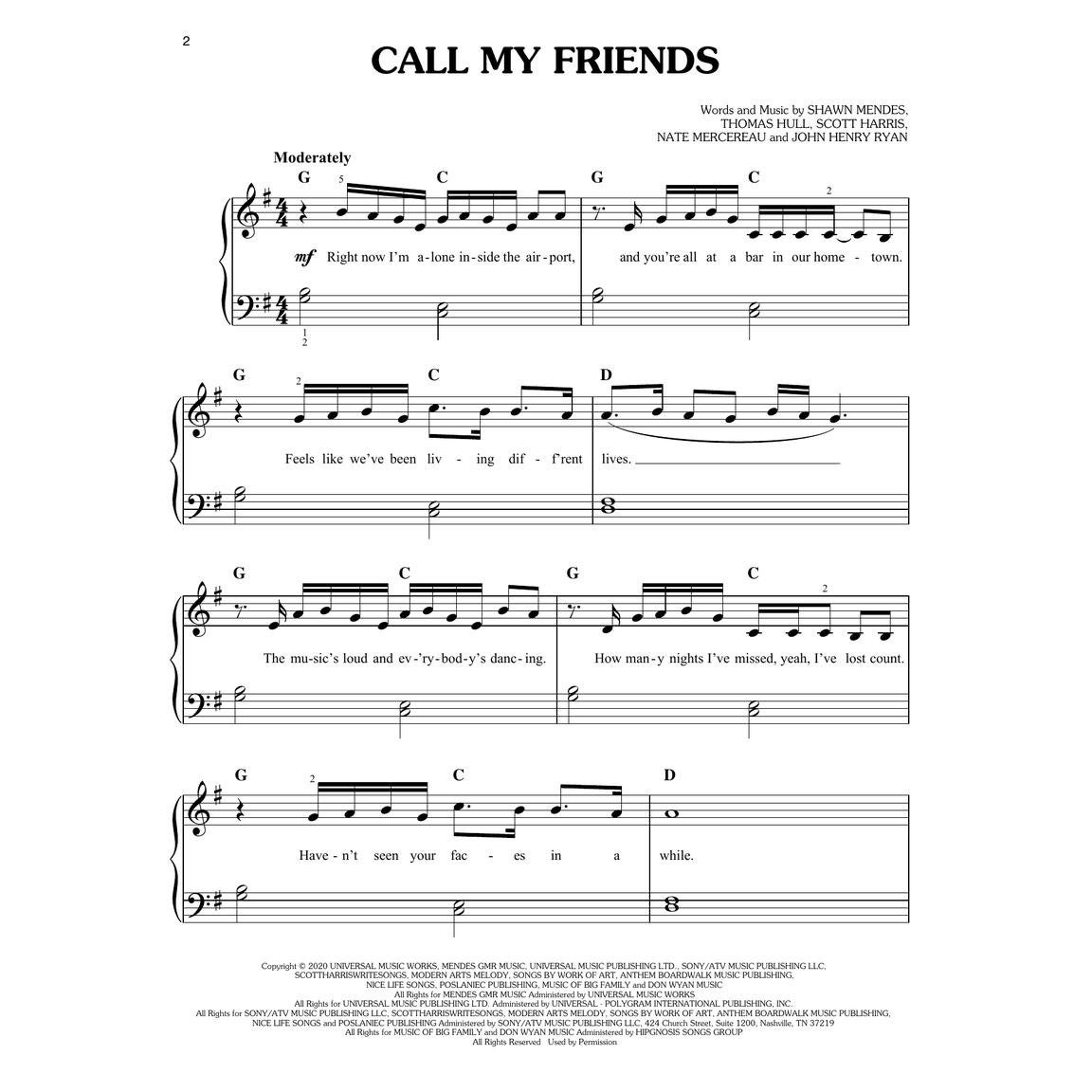 Hal Leonard Shawn Mendes Easy Piano Collection songboek voor piano