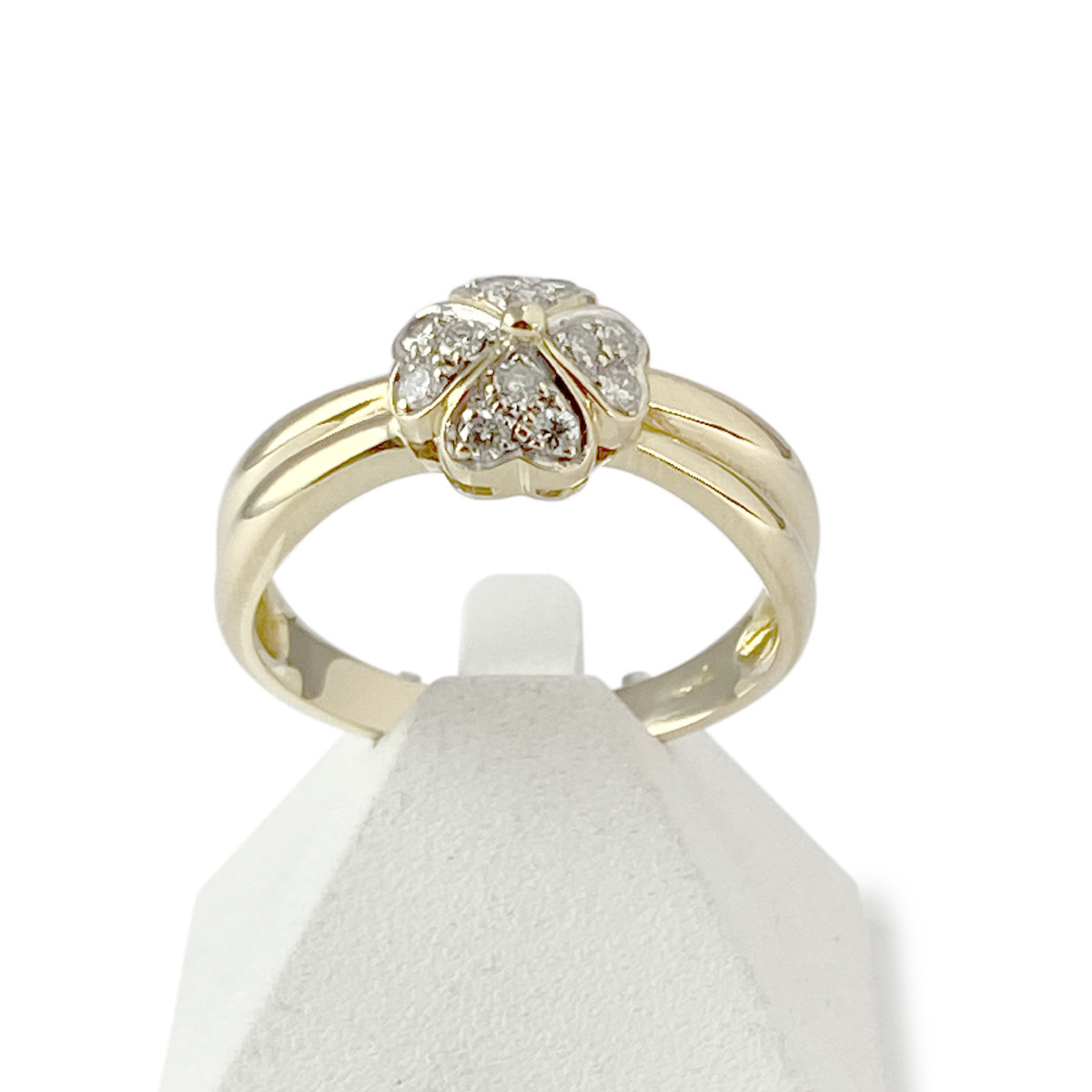Bague d'occasion or 750 jaune et rhodié diamants