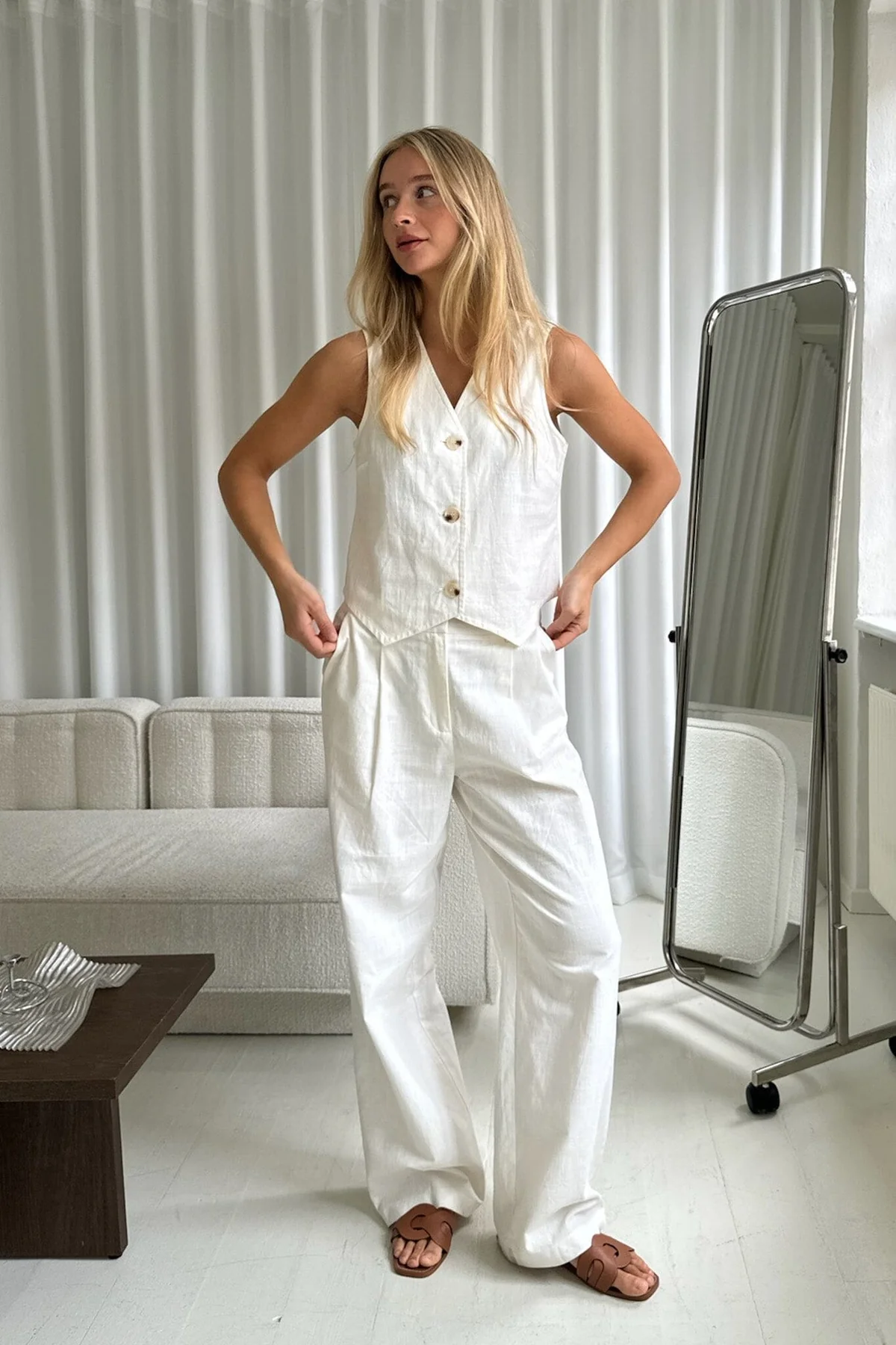 BYIC Celinaic Vest white white