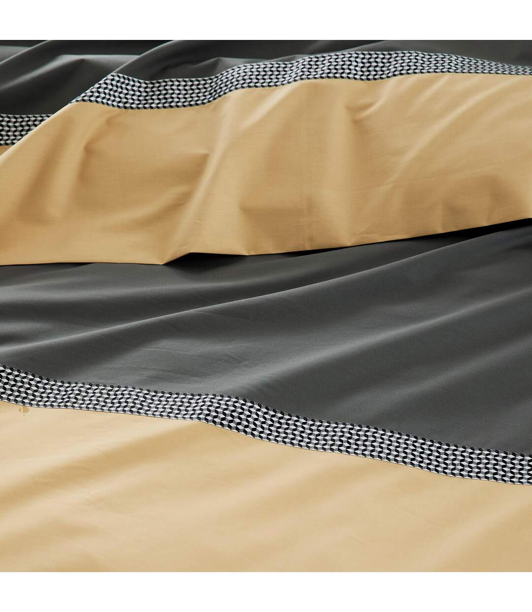 Housse de couette 260x240 cm percale coton MACASSAR Moka