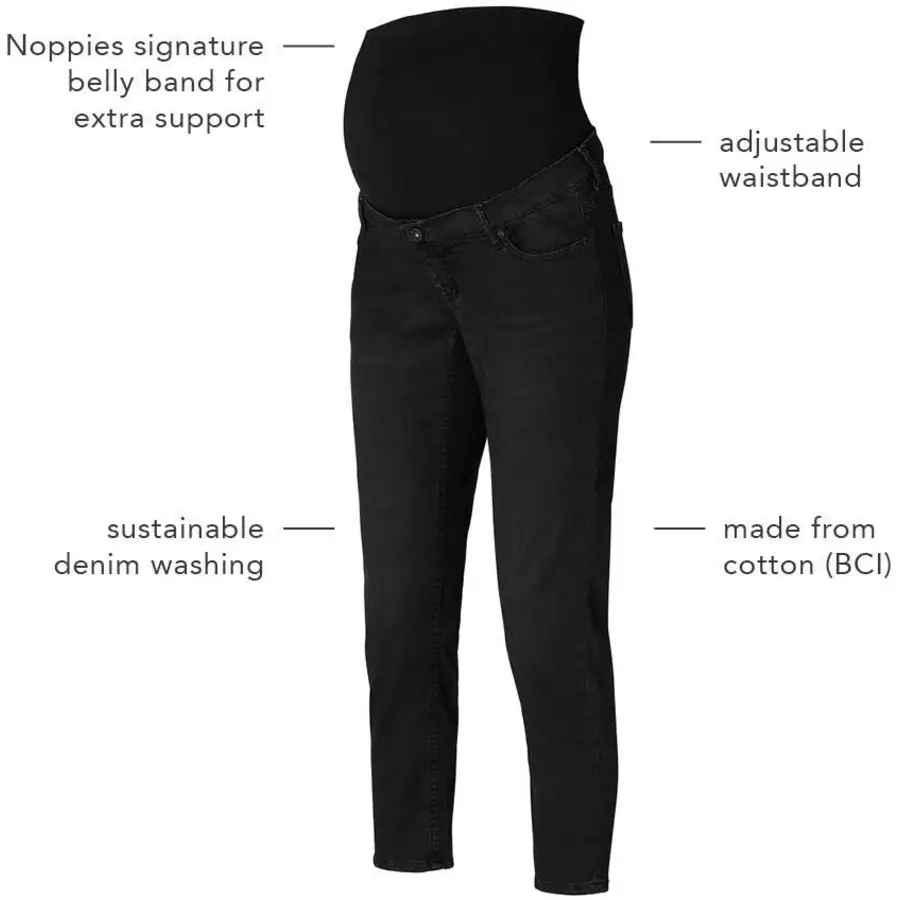 Noppies Slim Umstandsjeans Mila 78 Black Dark Wash