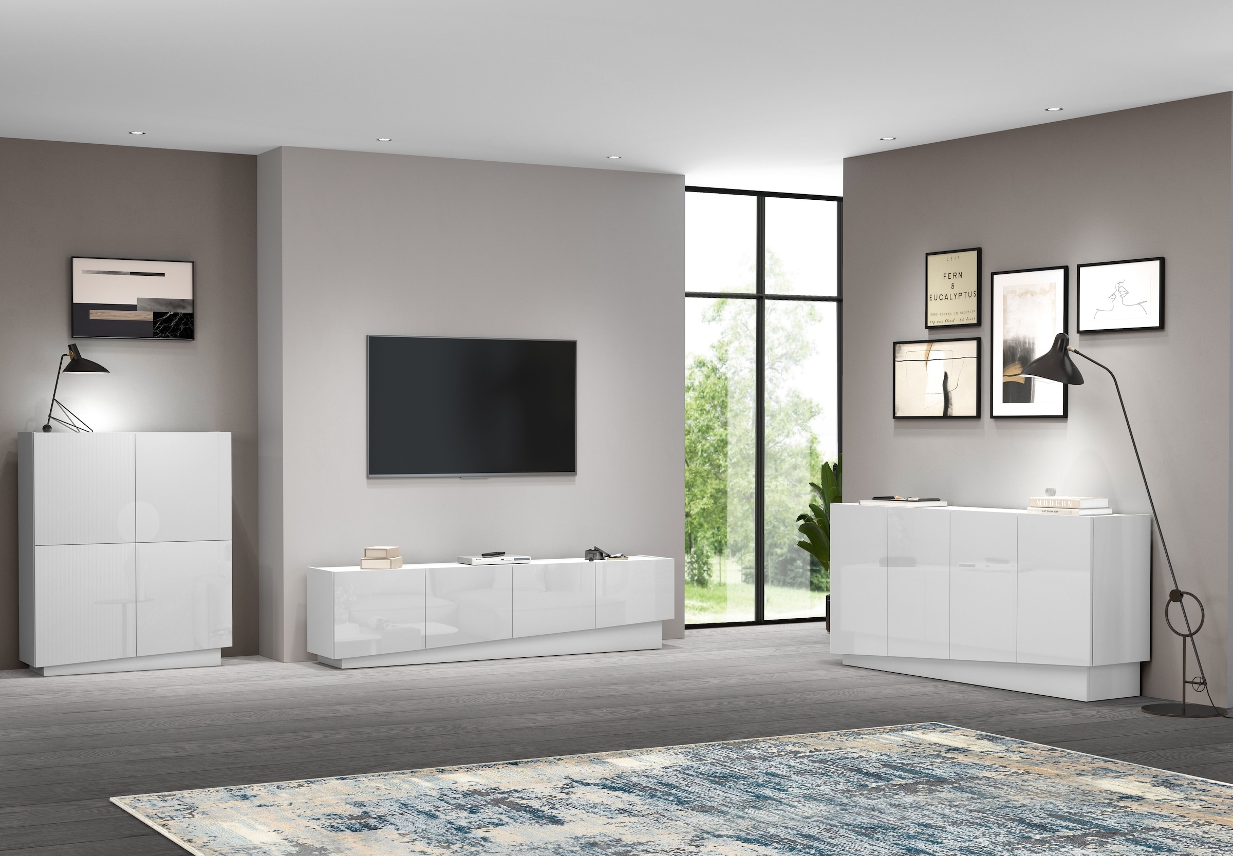 INOSIGN Sideboard »VELA, Sideboard, Breite 160 cm, Design mit schrägen Türen« 1 Stk. tlg. Made in Italy, Masse-B/T/H: 160x35x75,Sideboard, Anrichte, Kommode