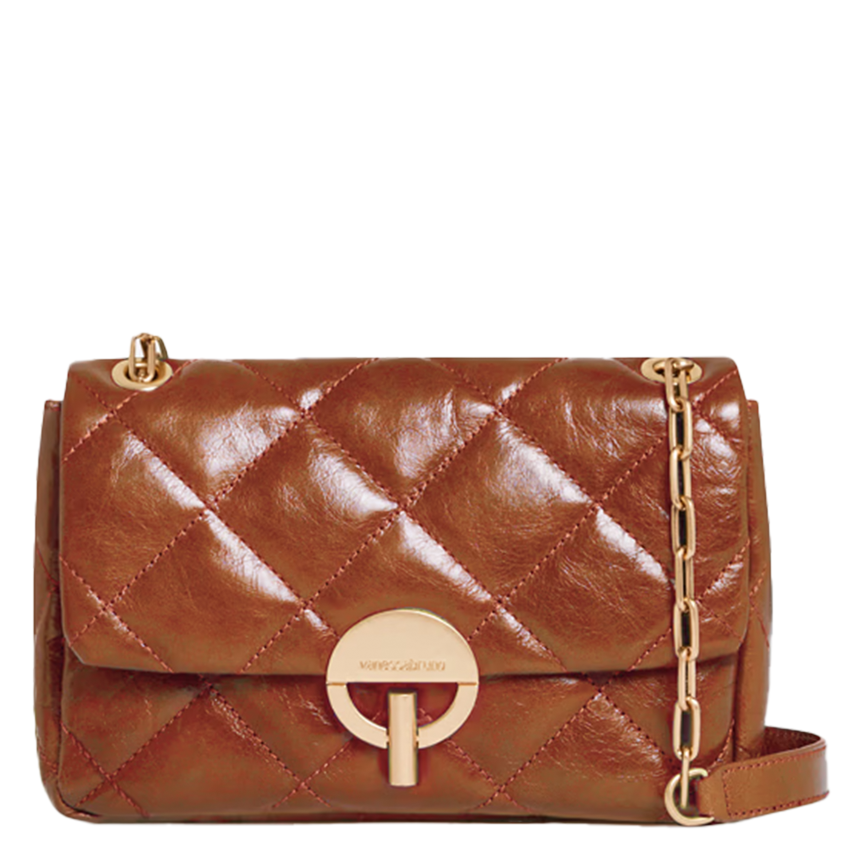 GRAND MOON - Sac bandoulière en cuir | Marron