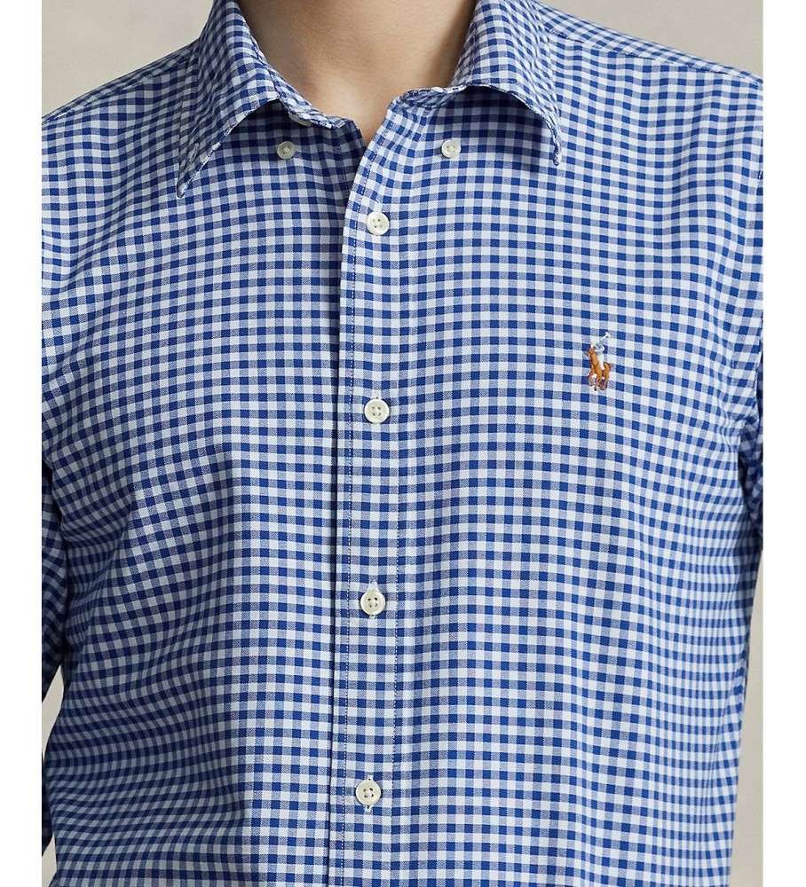 Camisa Oxford Ralph Lauren Custom Fit azul