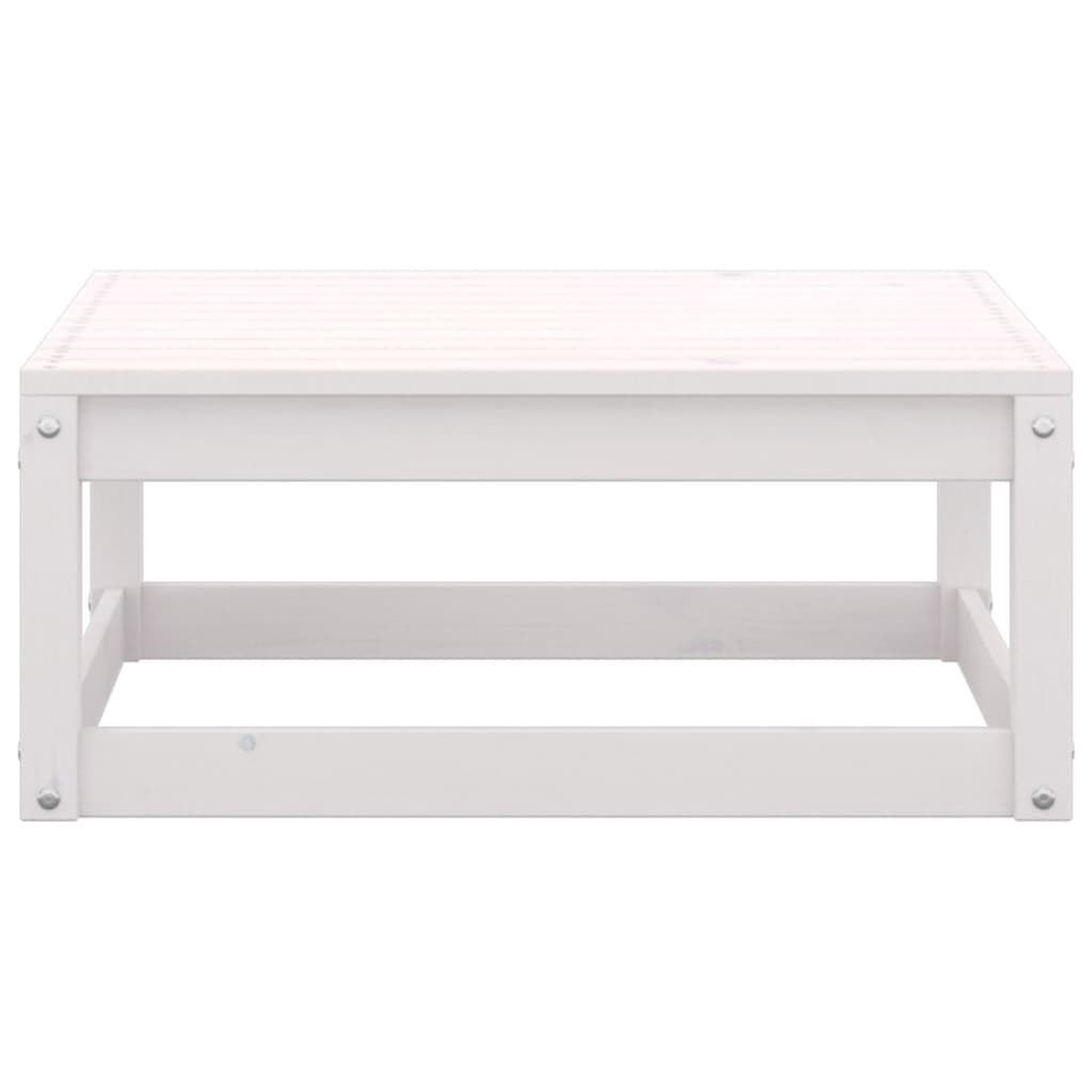 Salon de jardin meuble d'extérieur ensemble de mobilier 9 pièces blanc bois de pin massif