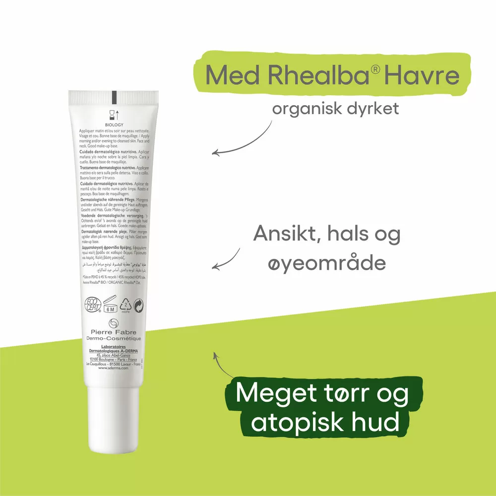 A-Derma Biology Nutri Cream - 40 ml.