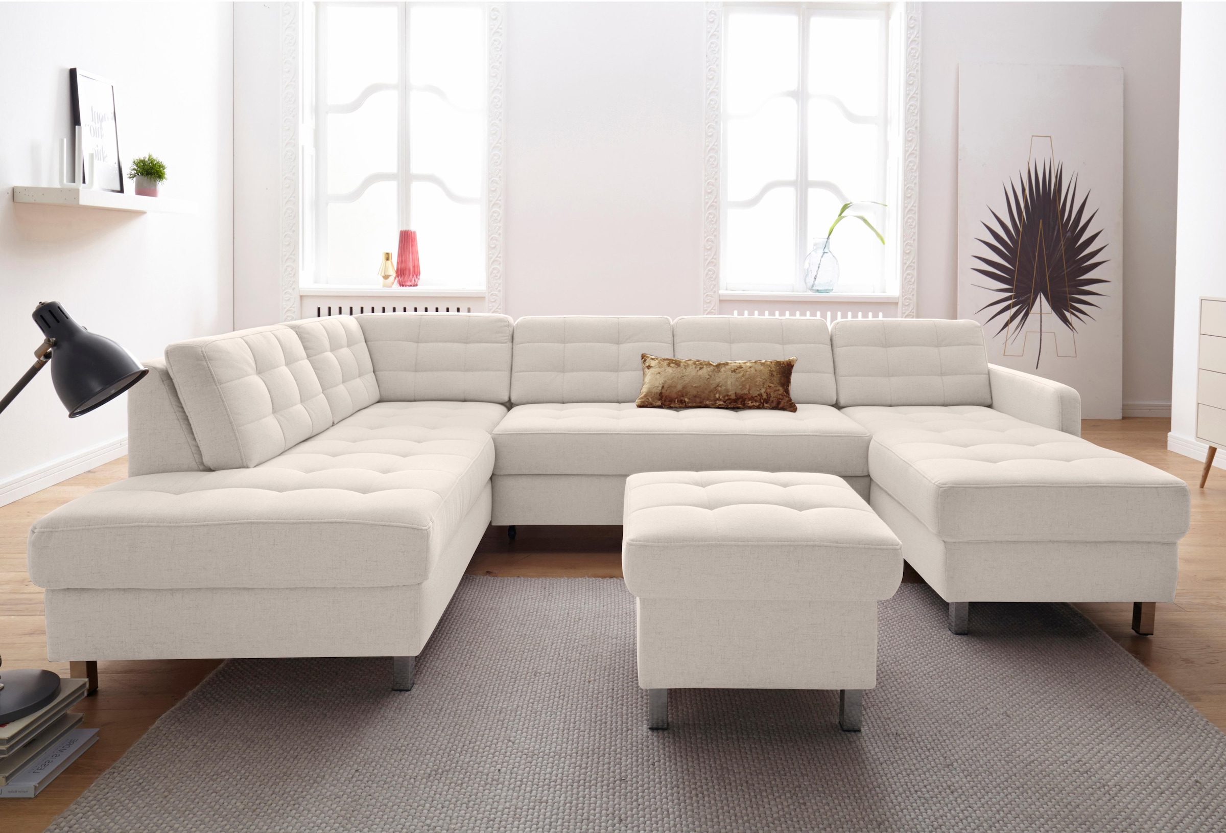 sit&more Wohnlandschaft »Picasso U-Form« wahlweise mit Bettfunktion und Bettkasten