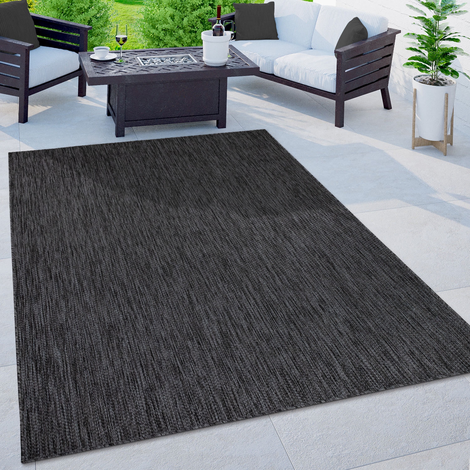 Bruno Banani Teppich »Venezia« rechteckig 4 mm Höhe In- und Outdoor geeignet, Sisal-Optik, Wetterfest & UV-beständig