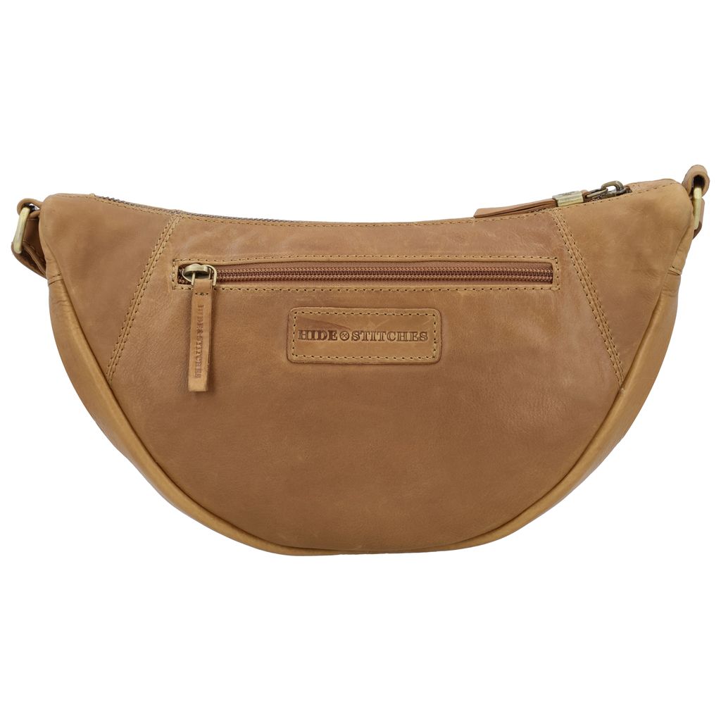 Hide & Stitches Daydreamer Schouder/ Heuptas Maan Cognac