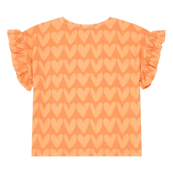 Hundred Pieces T-shirt Manches Volants Coton | Orange
