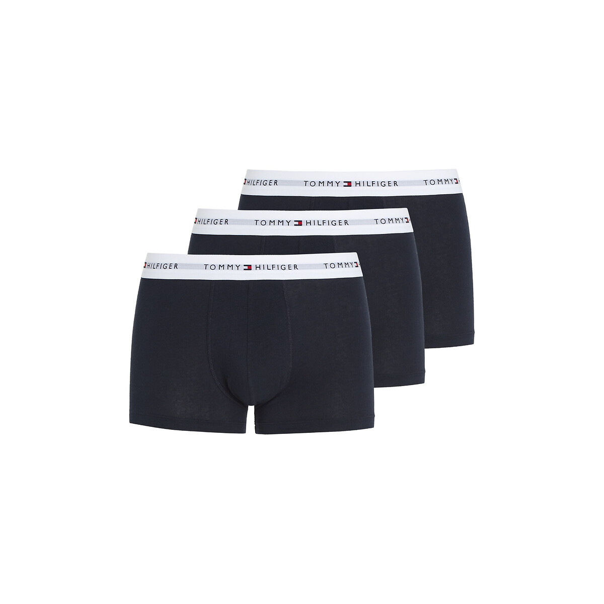 TOMMY HILFIGER<br>Conjunto de 3 cuecas boxer lisas