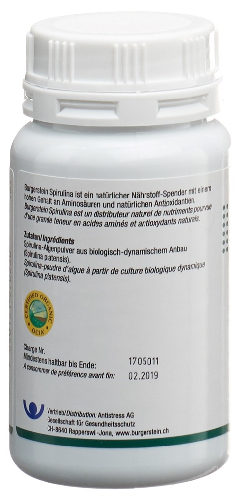 BURGERSTEIN Spirulina Tabl Ds 180 Stk