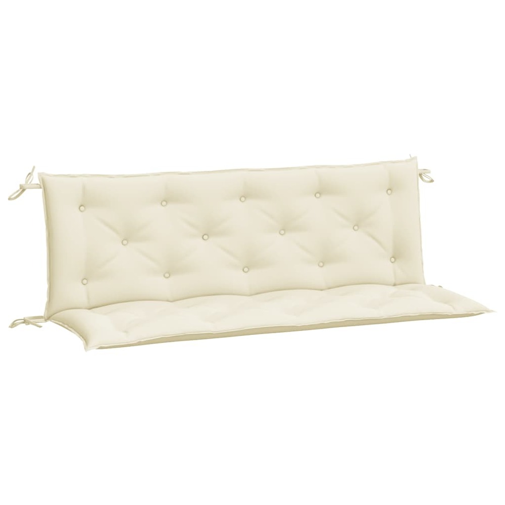 Coussins de banc de jardin 2 pcs blanc crème tissu oxford