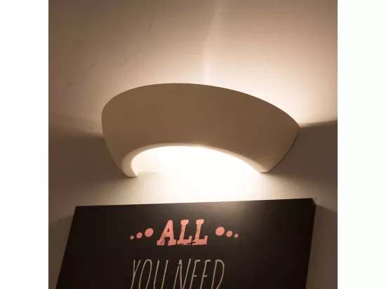 Sollux Applique murale à 1 ampoule en céramique blanche, E27