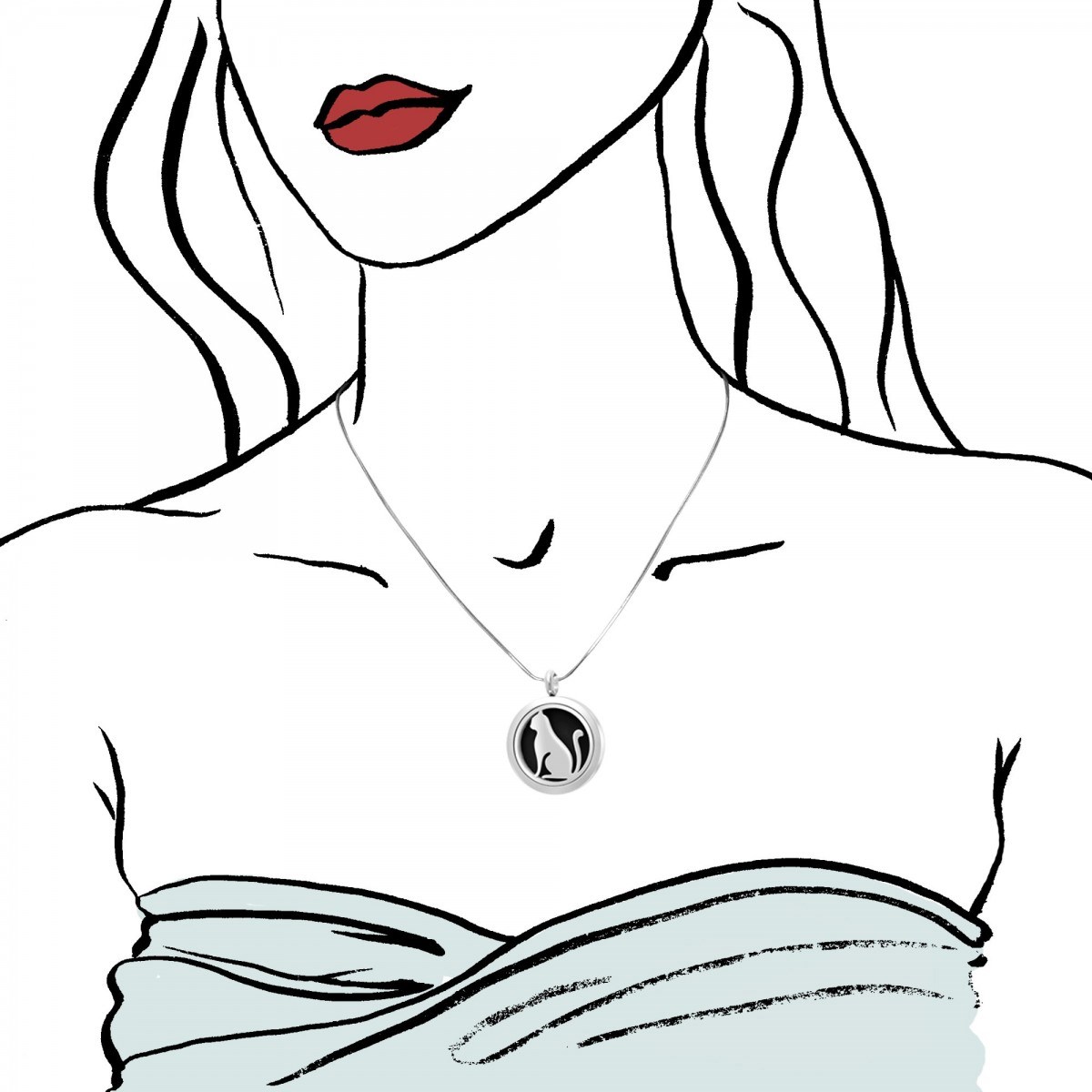 Collier chat SC Crystal