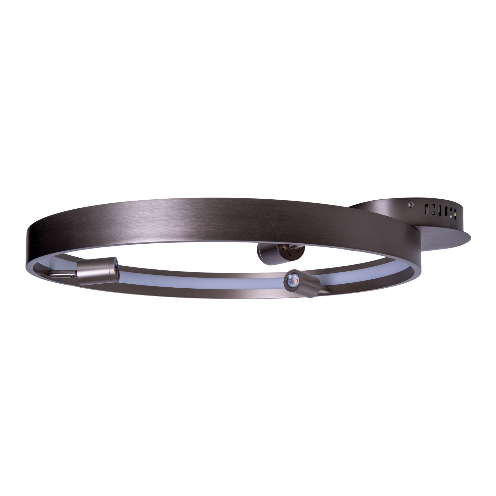 LED-Deckenleuchte TRISTAN - stahlfarben - dimmbar