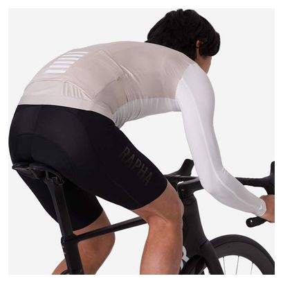 Maillot manches longues Rapha Pro Team Lightweight Blanc/Gris Homme
