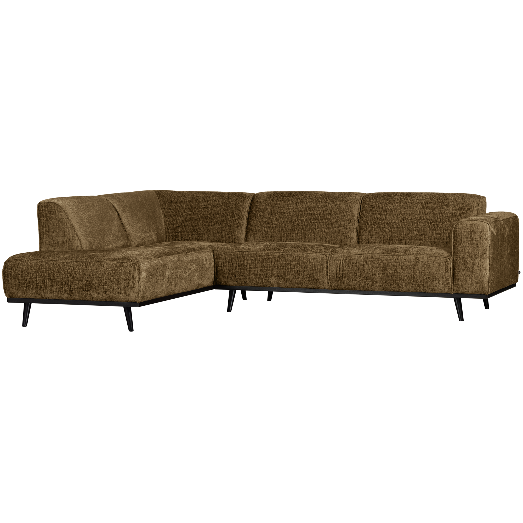 Hoekbank Statement Statement Hoekbank Links - Structure Velvet - Brass