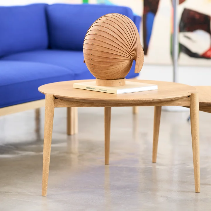 FDB Møbler - D102 Søs Couchtisch Ø 55 cm, Eiche geölt