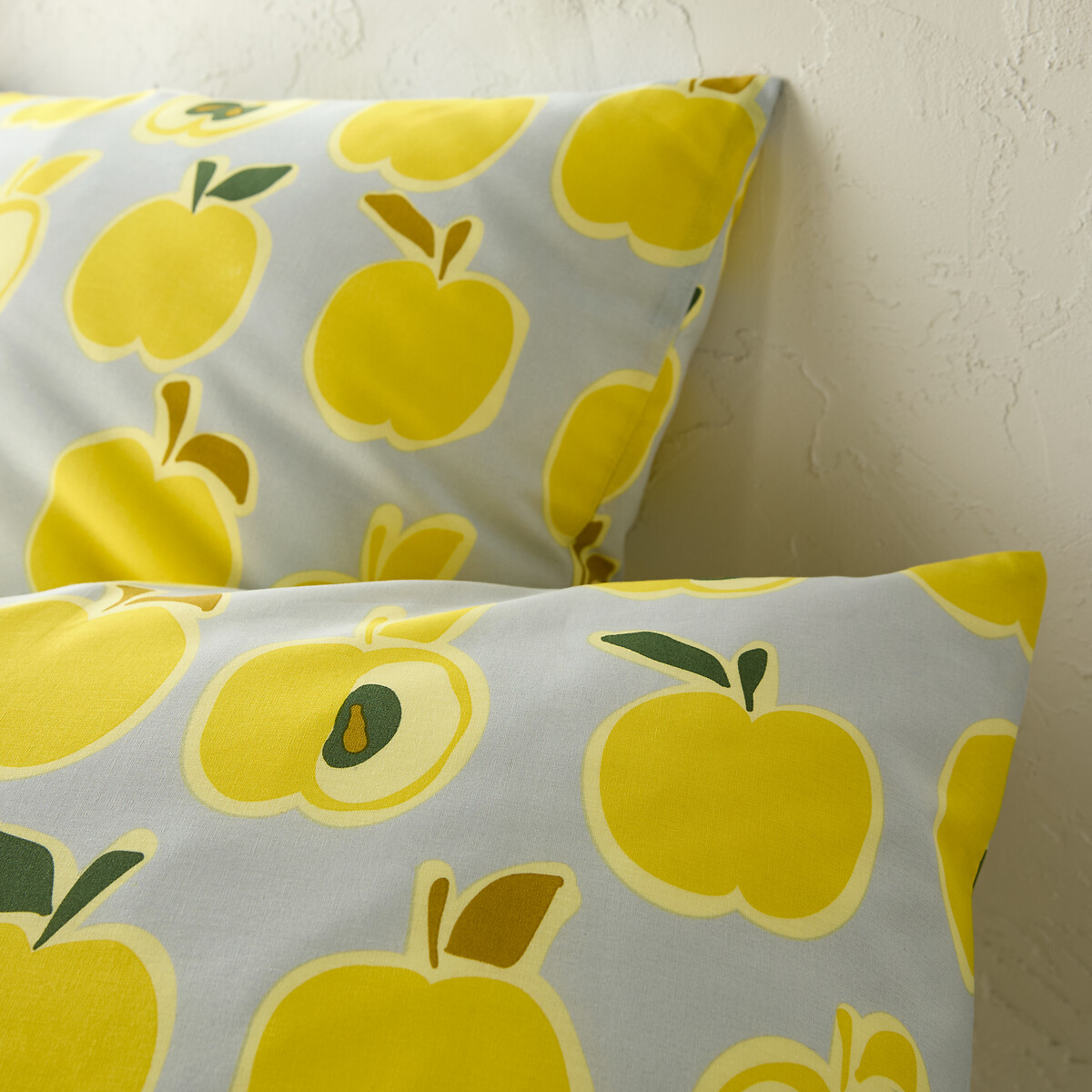 LA REDOUTE INTERIEURS<br>Conjunto de cama com fronha quadrada em 50% algodão reciclado Pommes