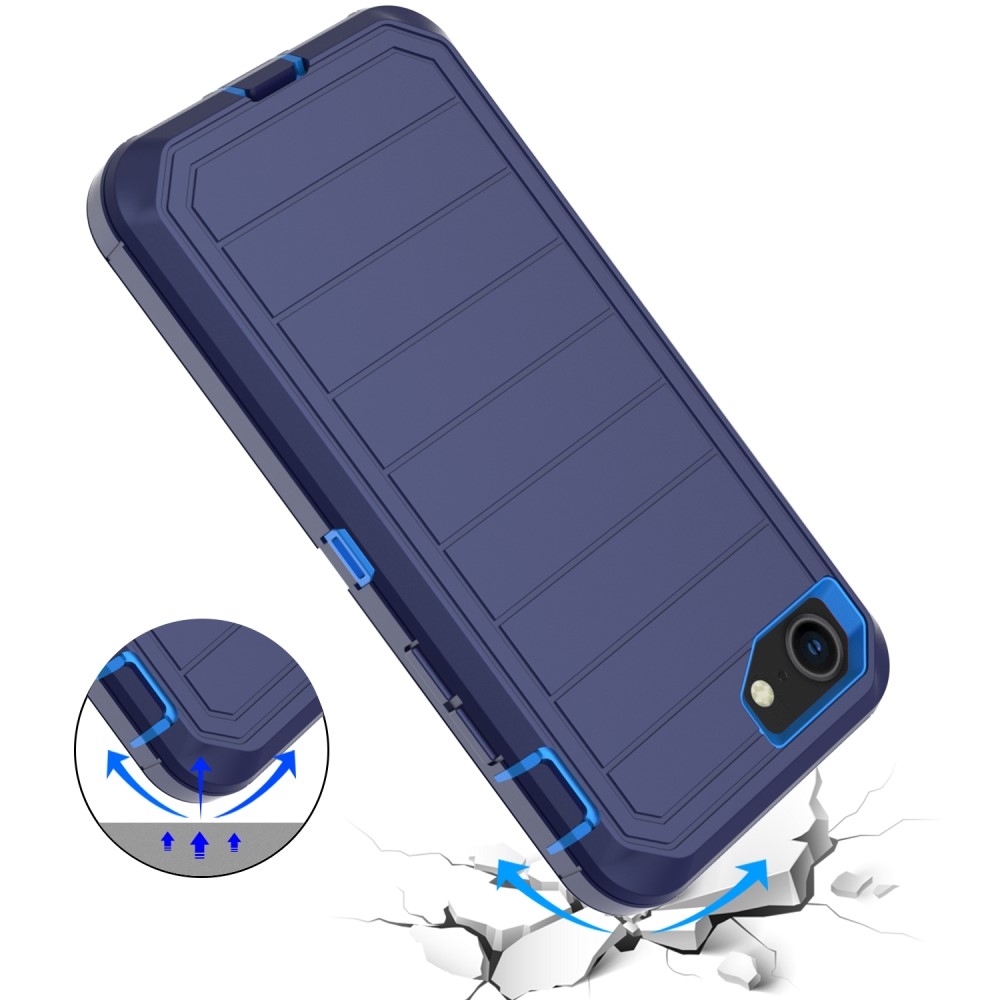 iPhone SE (2022/2020) / 8 / 7 / 6S Outdoor Schutz Hülle   Holster - Blau