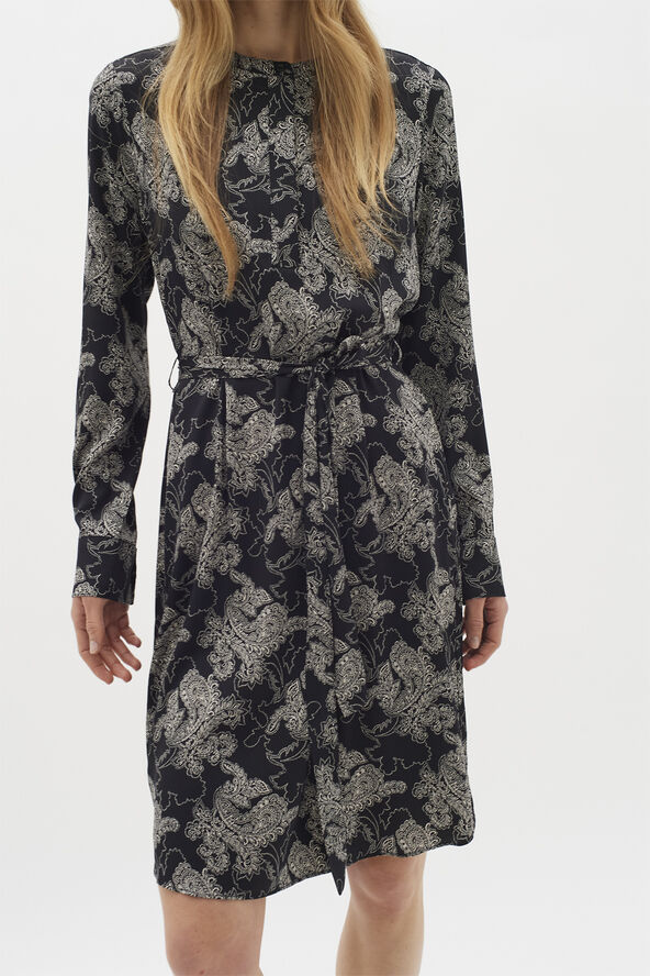 InWear LikoIW Print Dress Paisley black/ creme