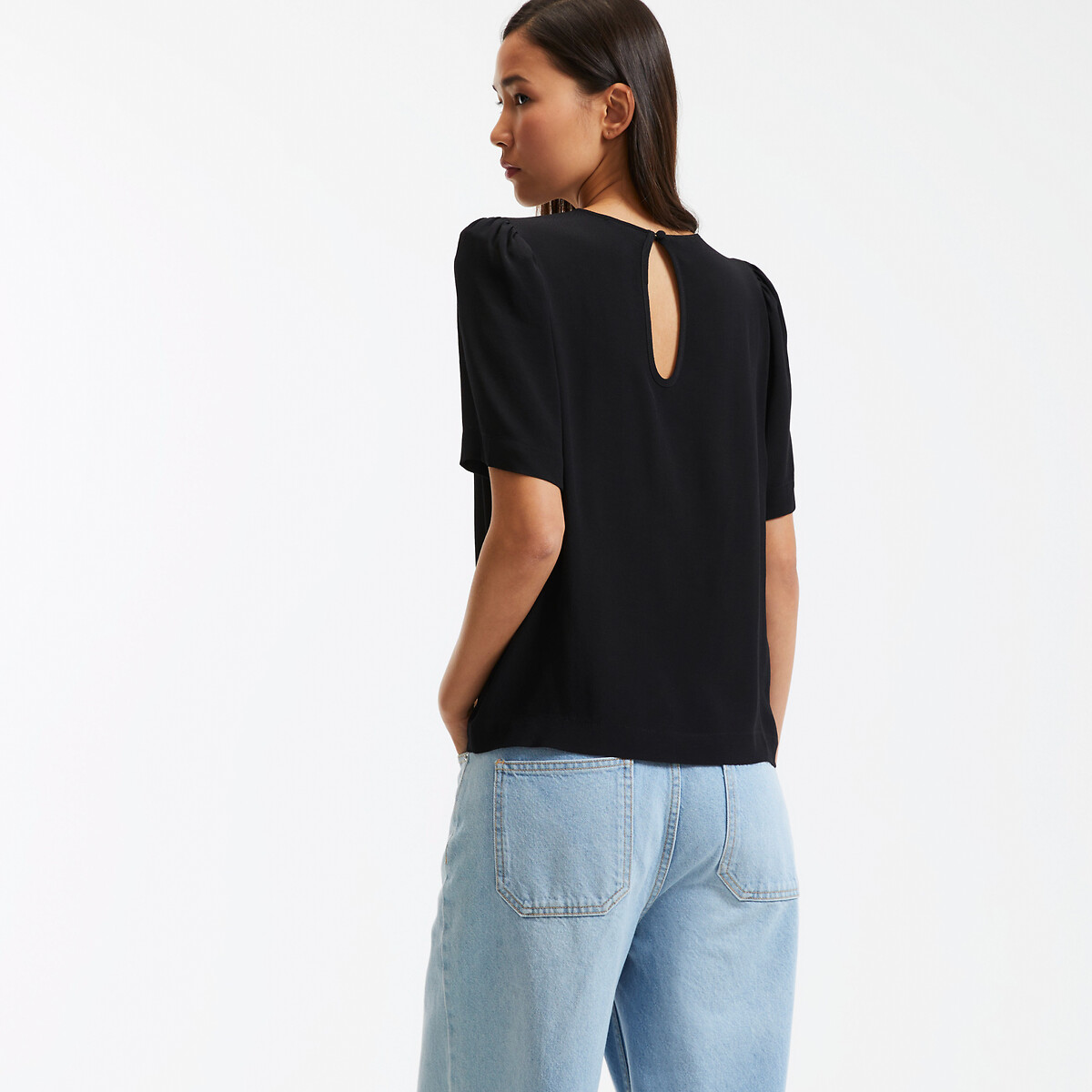COLEÇÕES LA REDOUTE<br>Blusa de gola redonda