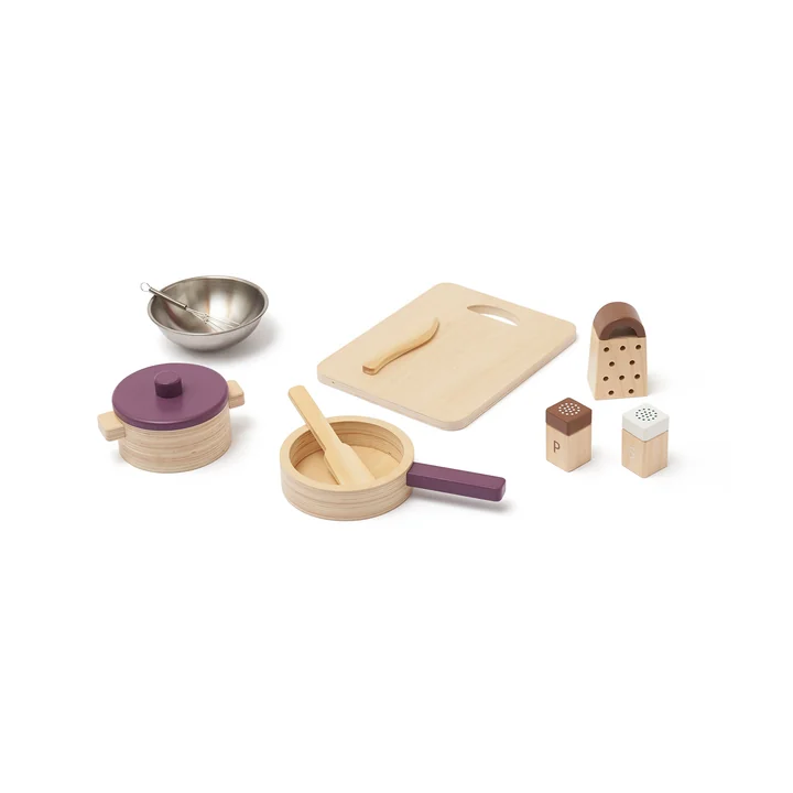 Kids Concept - Bistro Küchenutensilien Set, bunt (10er-Set)