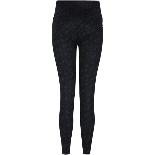 Collant running DARE 2B INFLUENTIAL 7/8 BLACK CIRE FLOW LEAF PRINT