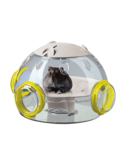Ferplast Hamster Woonruimte Lab - Dierenverblijf - 22.5x20.7x14.3 cm Transparant