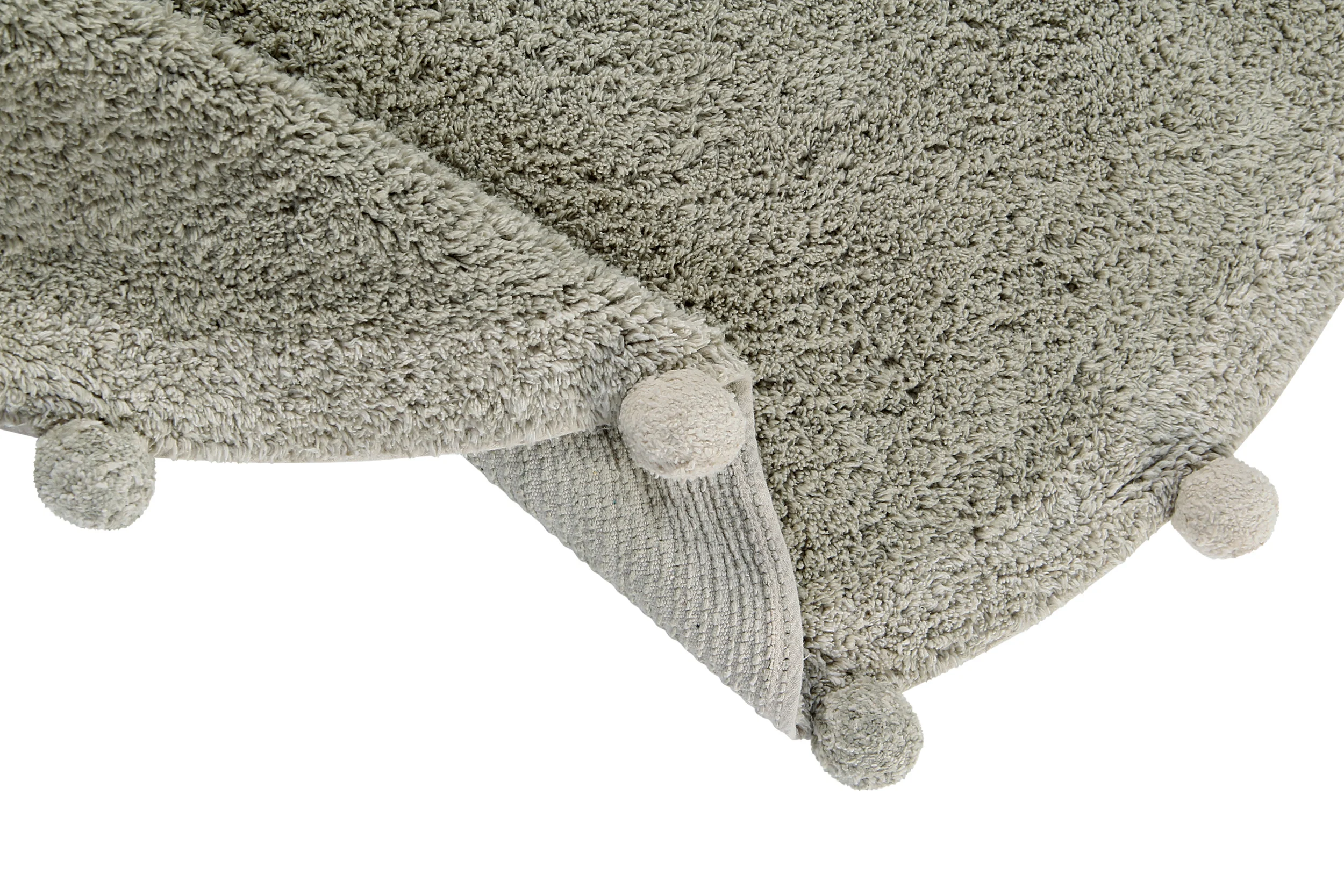 PÉTILLANT - Tapis rond lavable en coton | Vert