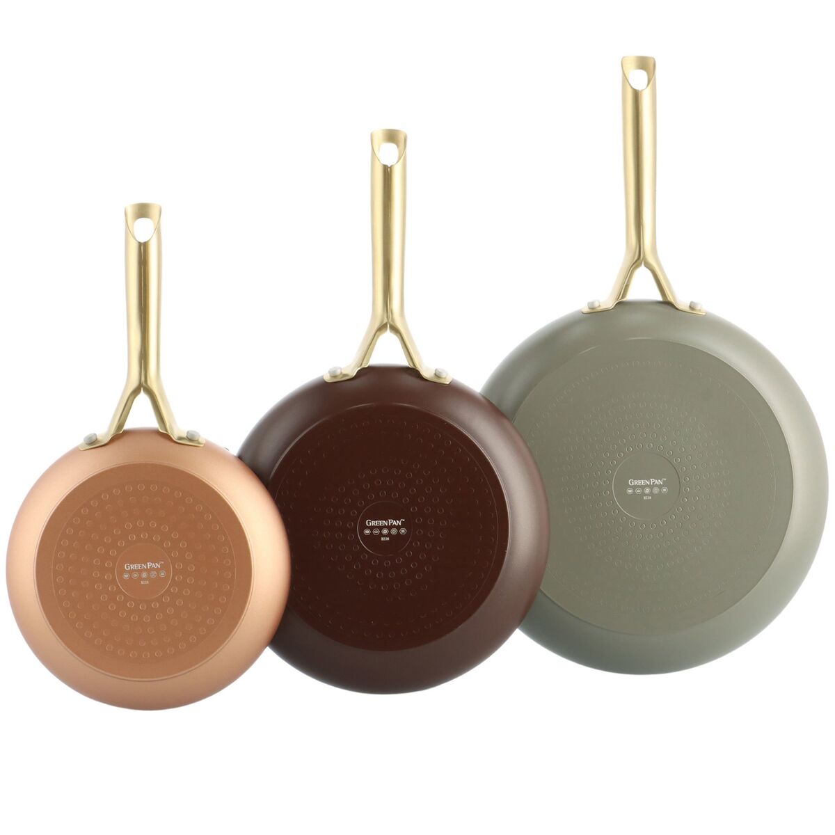 Shades stekepannesett 3 deler, copper/chocolate brown/quartz grey