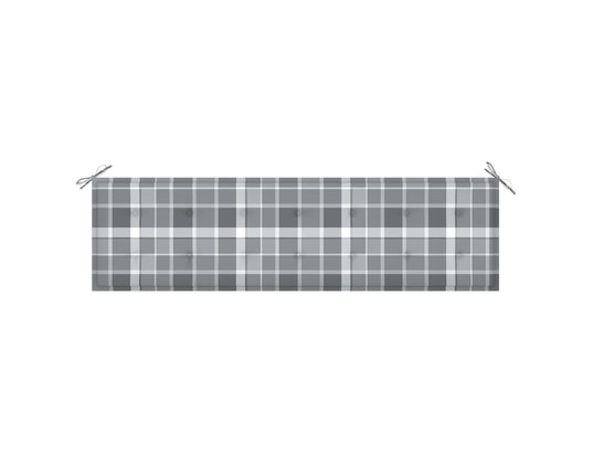 VIDAXL - Galette de chaise Coussin de banc de jardin carreaux gris 180x50x4 cm tissu