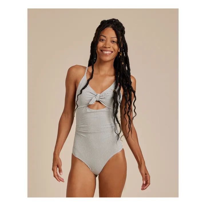 Rylee + Cru Maillot de Bain 1 pièce Keyhole | Gris