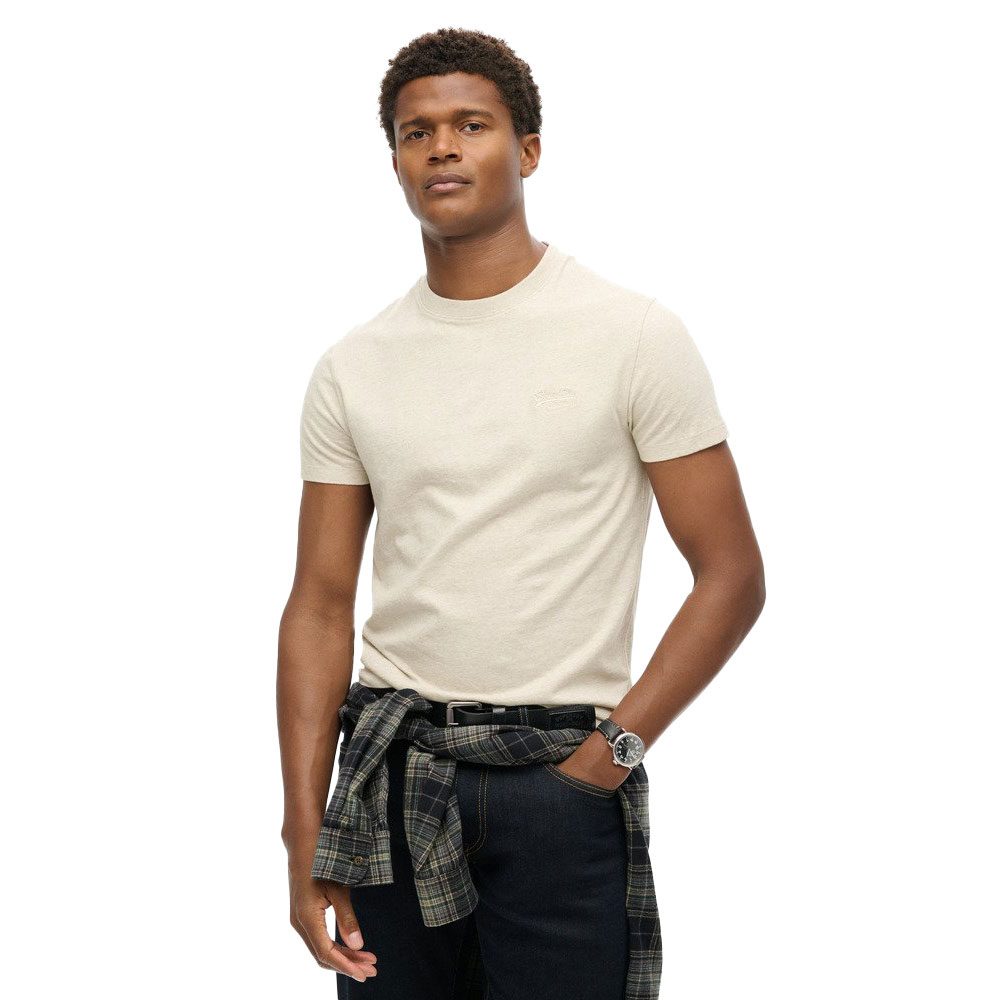Superdry Essential Logo EMB T-Shirt Herren oat cream marl